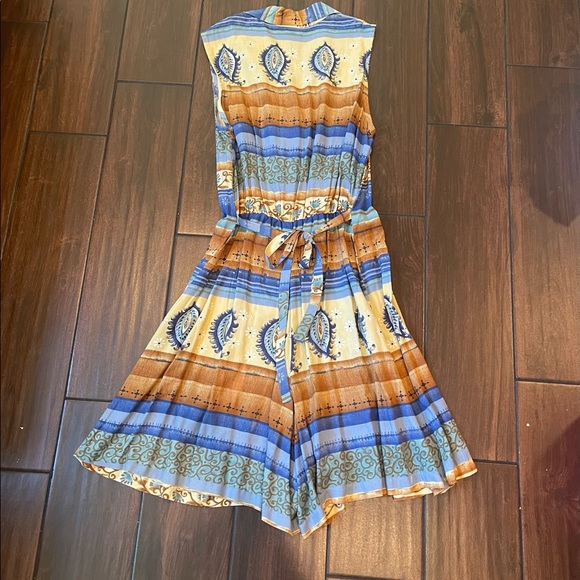 VINTAGE 1990’s PAISLEY PATTERN SKY BLUE ROMPER BY I.C.I. - Picture 10 of 13